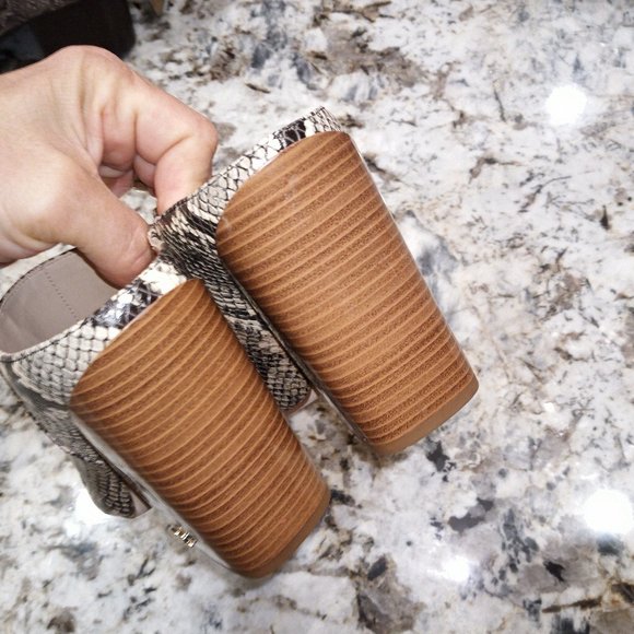 Sam Edelman Reverie 2 Block Heel Snake Mules - Picture 6 of 7